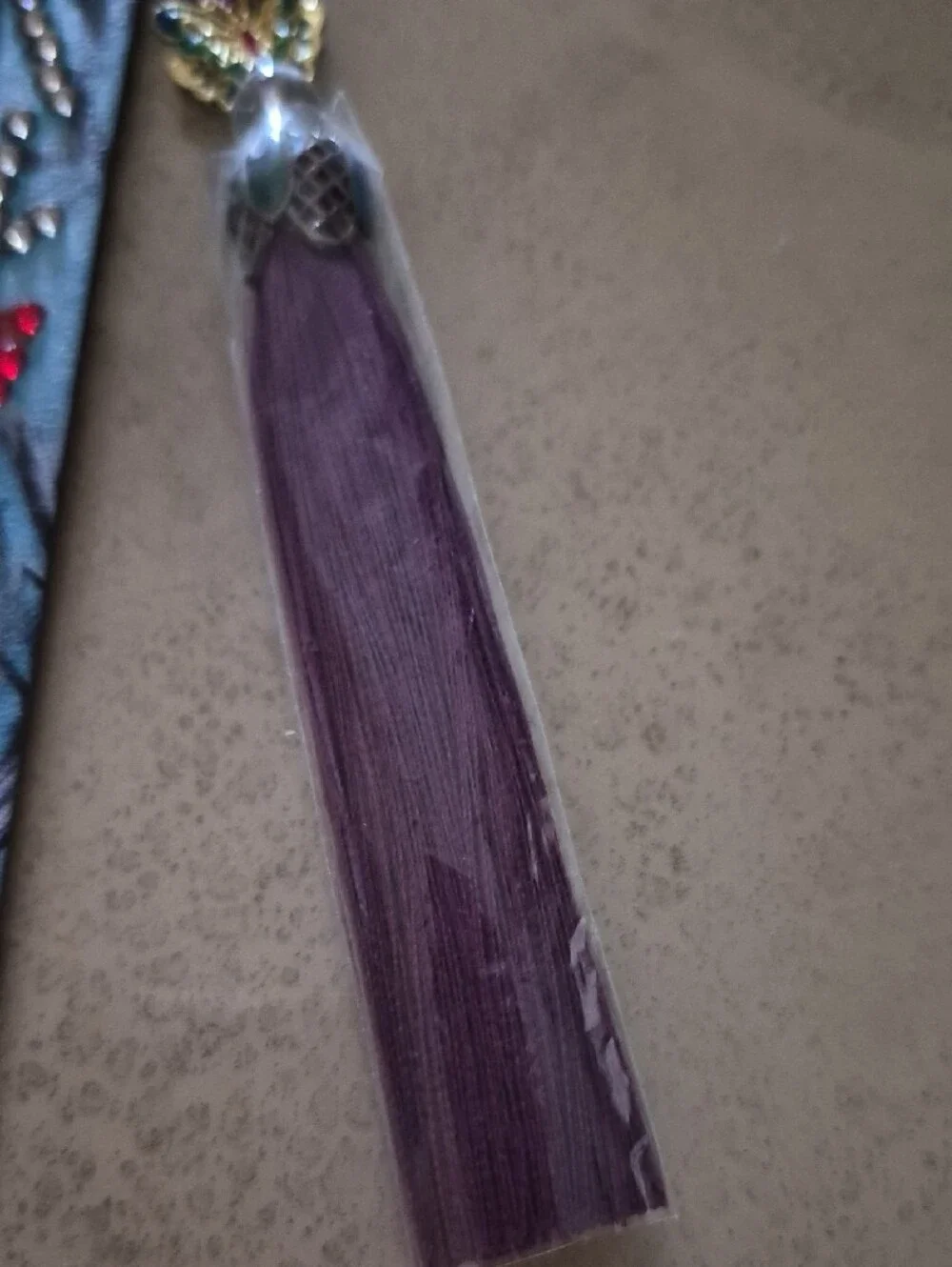 Neiman Marcus Red Cardinal Bookmark with Purple Tassel